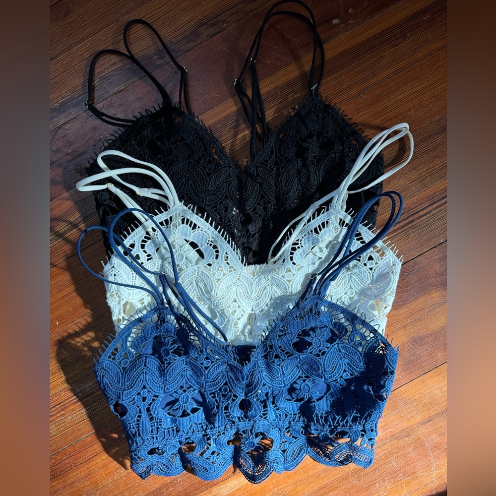 Lace bra tops by ANTHROPOLOGIE